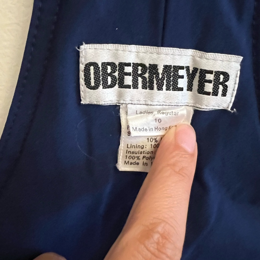 Vintage Obermeyer Navy Blue Snow Ski Bib Overalls Women’s Size 10 Soft Shell - Picture 7 of 16
